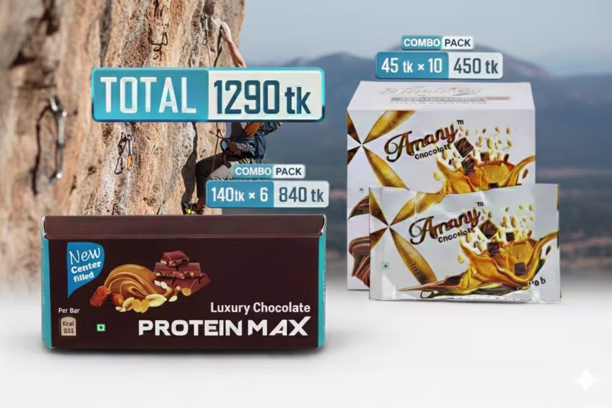 1769674337364.jpg Protein Max ক্যারামে ফ্রুটস এন্ড নাট-6 Pcs+Protein ব্লাস্ট রেগুলার-10 Pcs - Image 1