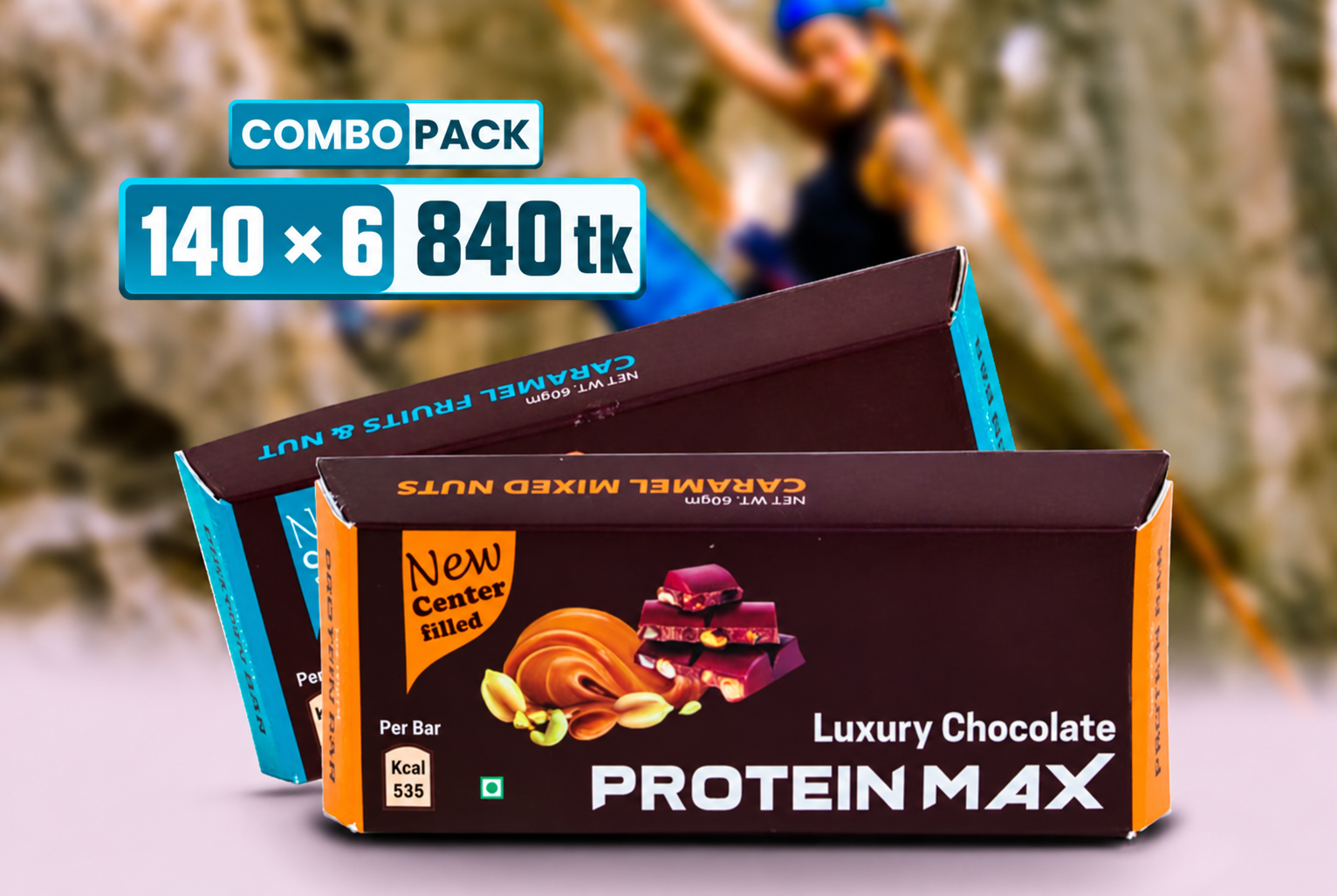 file_000000009d1c8230b14c64d4ec787668 Protein Max ক্যারামেল মিক্সড নাটস -3 pcs + Protein Max ক্যারামে ফ্রুটস এন্ড নাট-3 pcs - Image 1